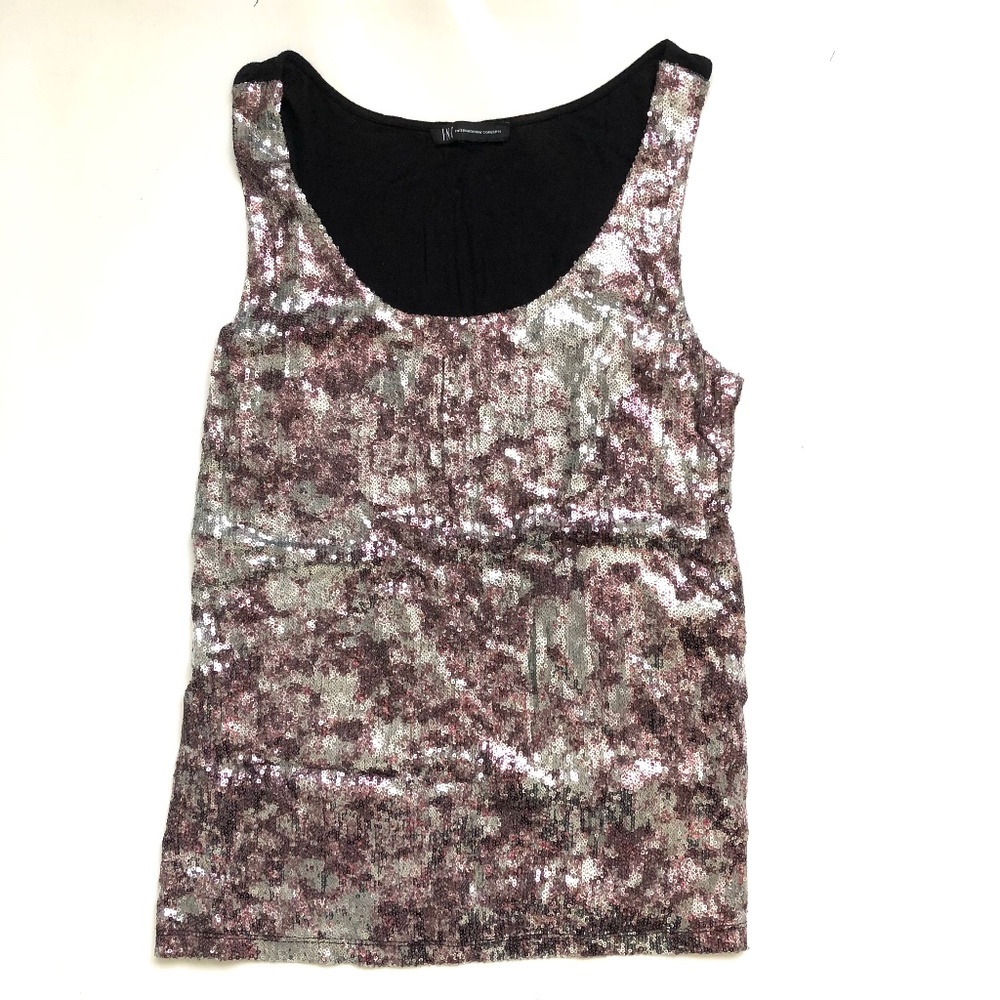 INC tank top gray purple Size L